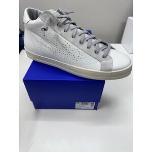 P448 womens White Sneakers John Mid Rise Size 12 eu43 Brand New Tag Box